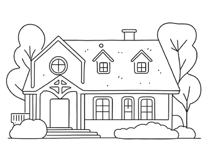desenhos de casas para colorir e imprimir para imprimir e colorir - imagem 13